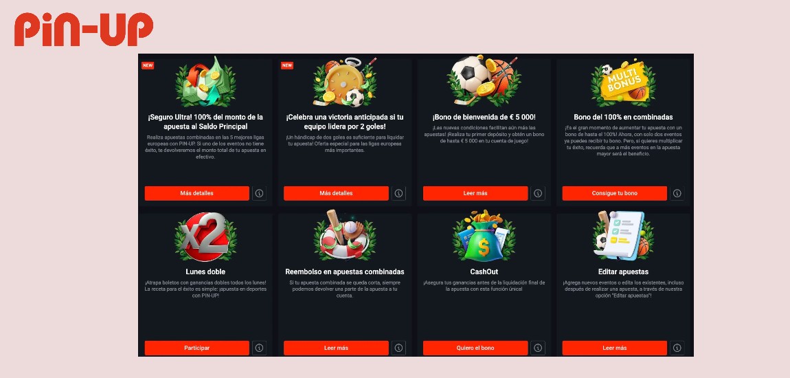 Bonos y promociones disponibles